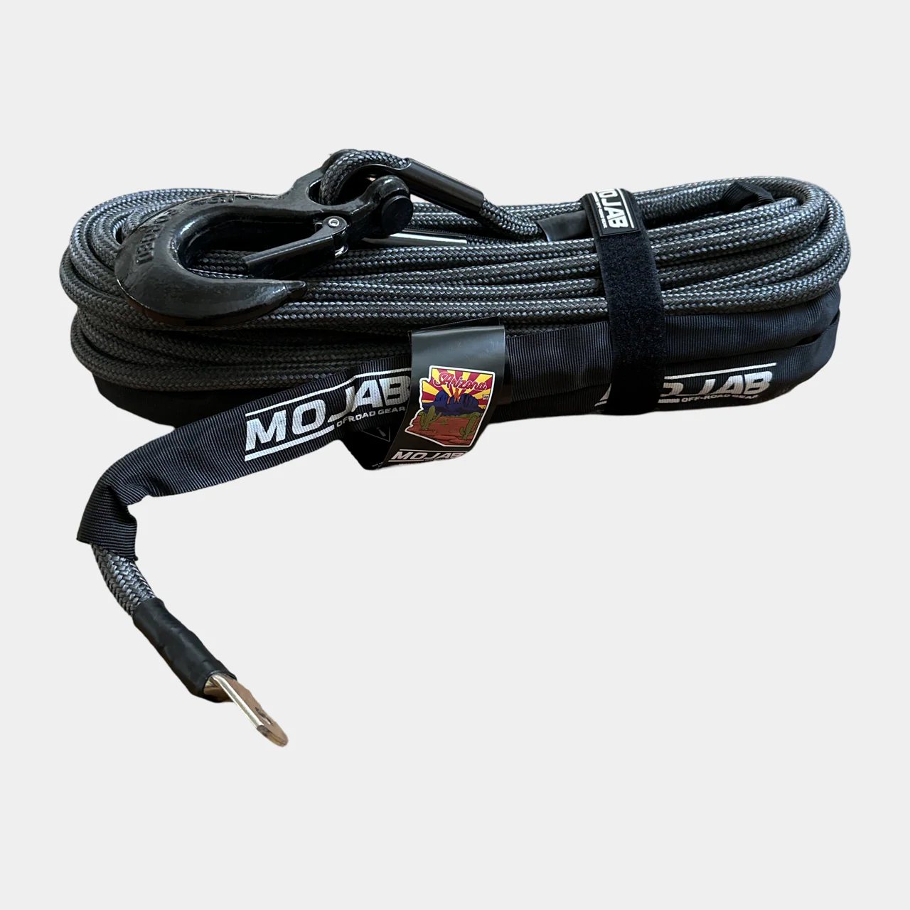 1/2'' x 78' Double Braided Winch Rope with removeable forged winch hook - Image 5