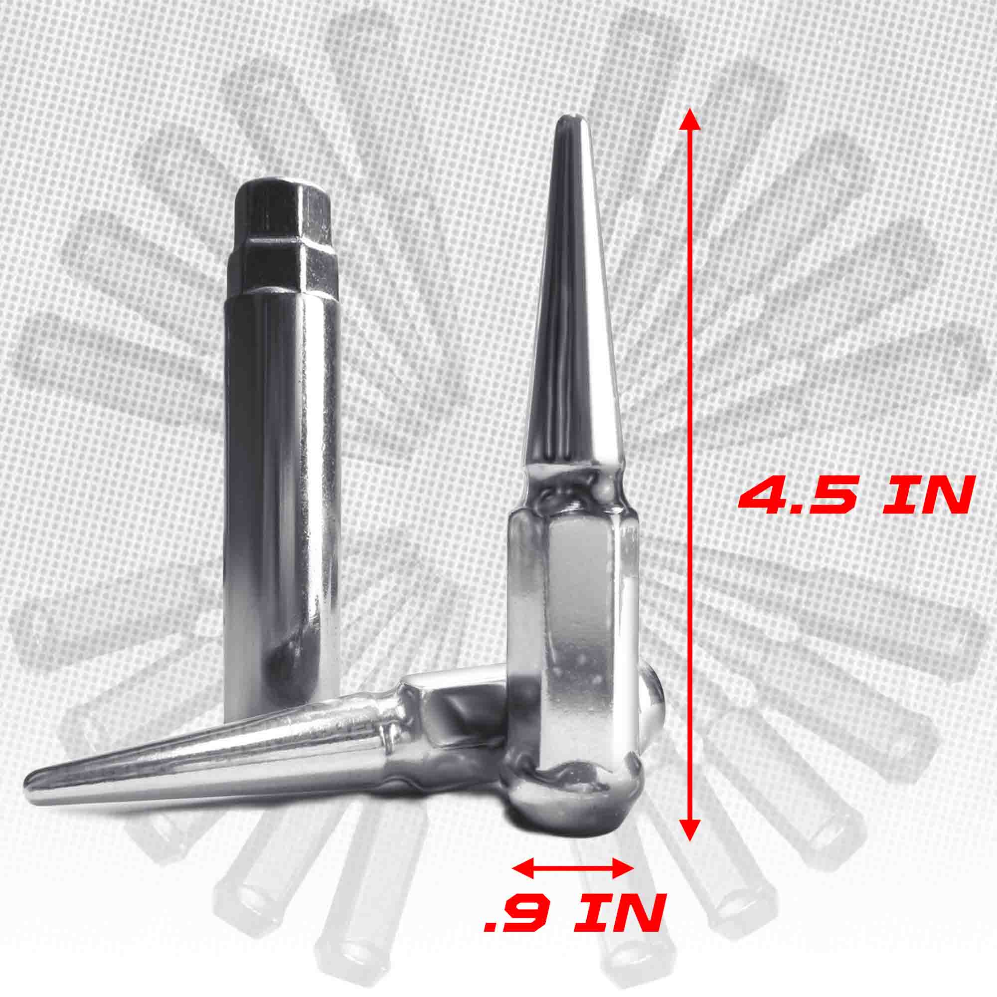 12x1.5mm Extended Spike Lug Nuts - 60 Degree Taper Seat - Image 24