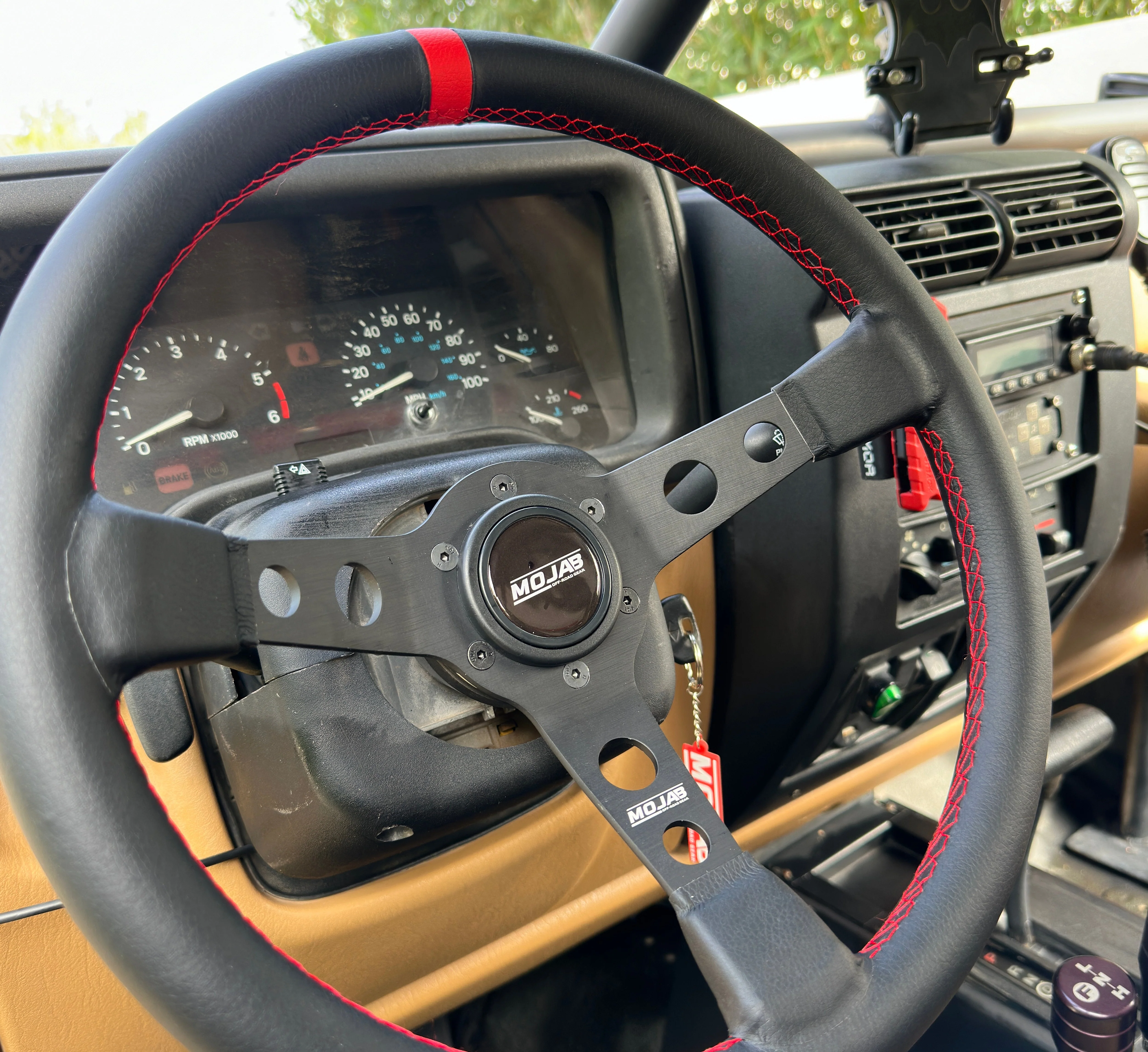 13.5" Deep Dish Steering Wheel for UTVs | 2.5" Dish + Horn Button - MOJAB - Image 4