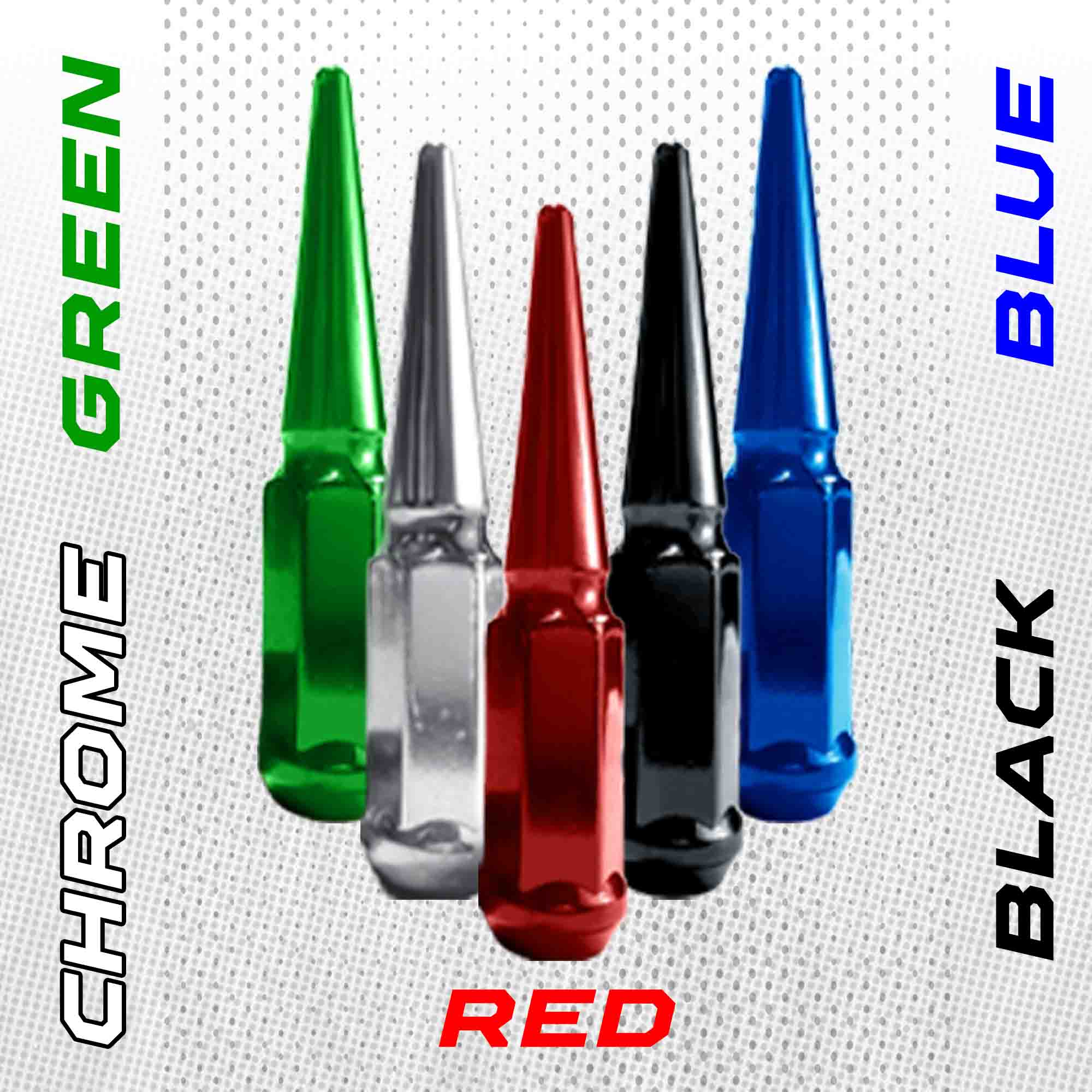 14x2.0mm Extended Spike Lug Nuts - 60 Degree Taper Seat - Image 31