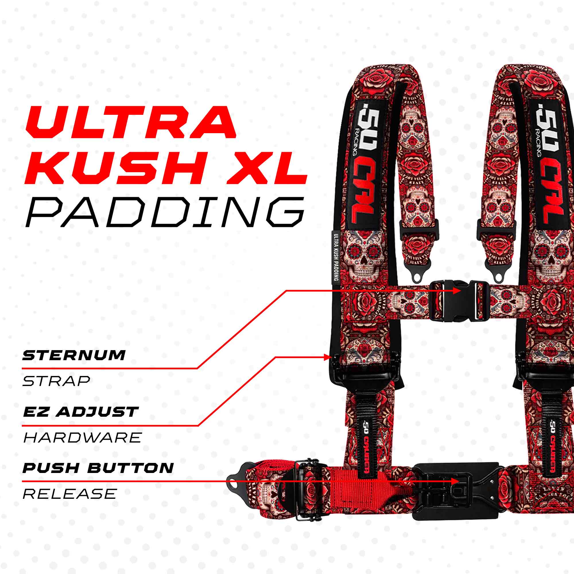 50 Caliber Racing Elite Series EZ Adjust UTV Harness | 2" & 3", 4pt & 5pt, 10 Colors - Image 26