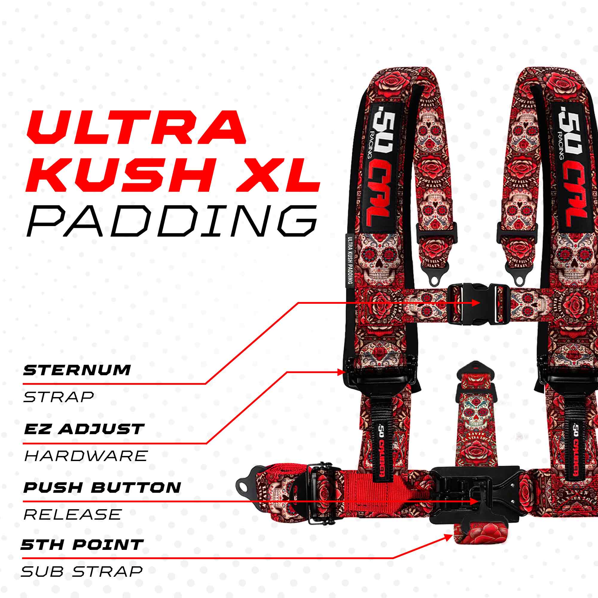 50 Caliber Racing Elite Series EZ Adjust UTV Harness | 2" & 3", 4pt & 5pt, 10 Colors - Image 29