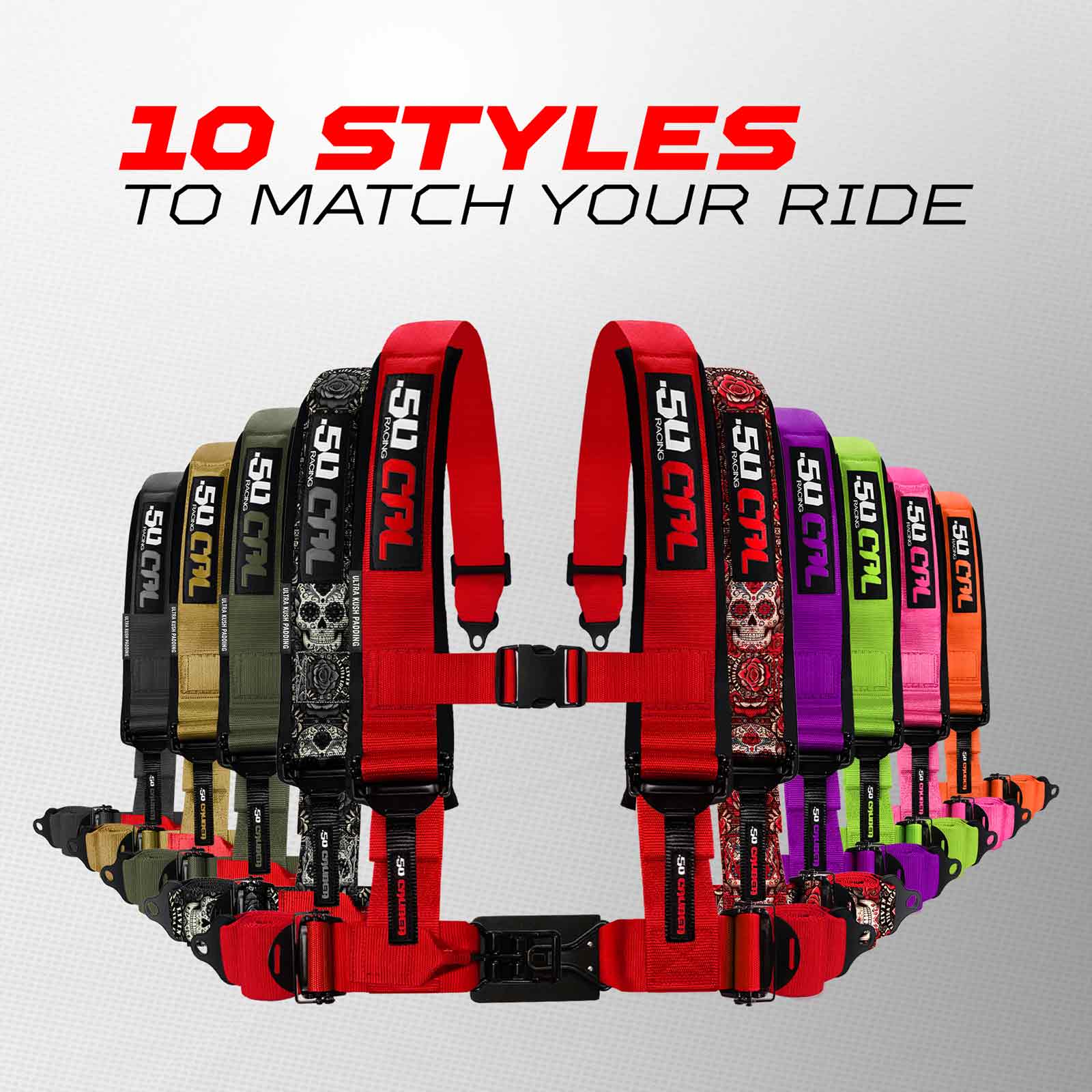 50 Caliber Racing Elite Series EZ Adjust UTV Harness | 2" & 3", 4pt & 5pt, 10 Colors - Image 71