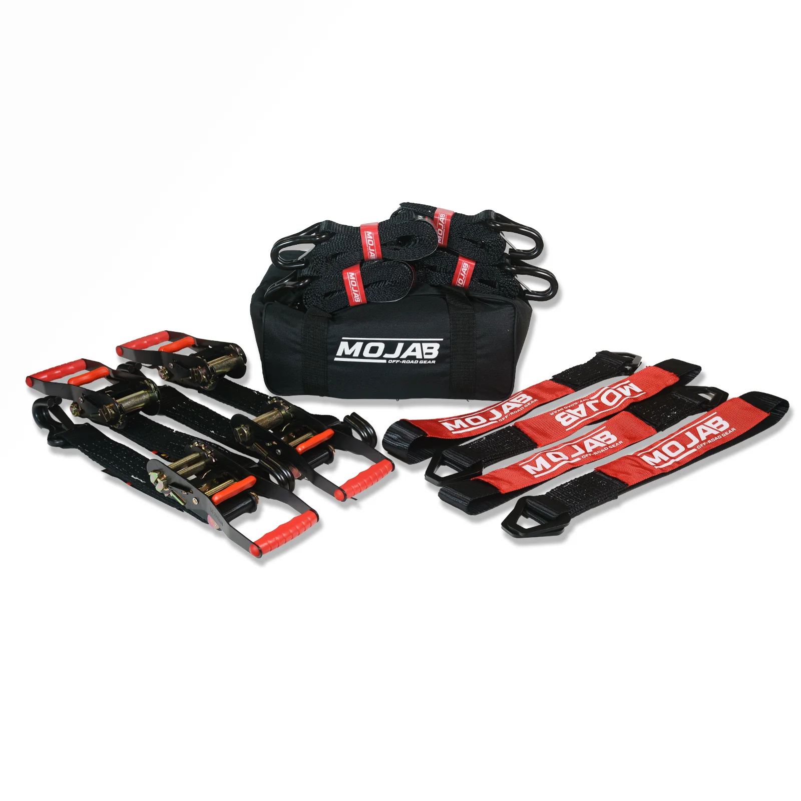 2" x 10' Ratchet Tie-Down (Closed hook) and 2'' x 39'' Axle Tie-Down Set (Pack of 4) (Lifetime Warranty)