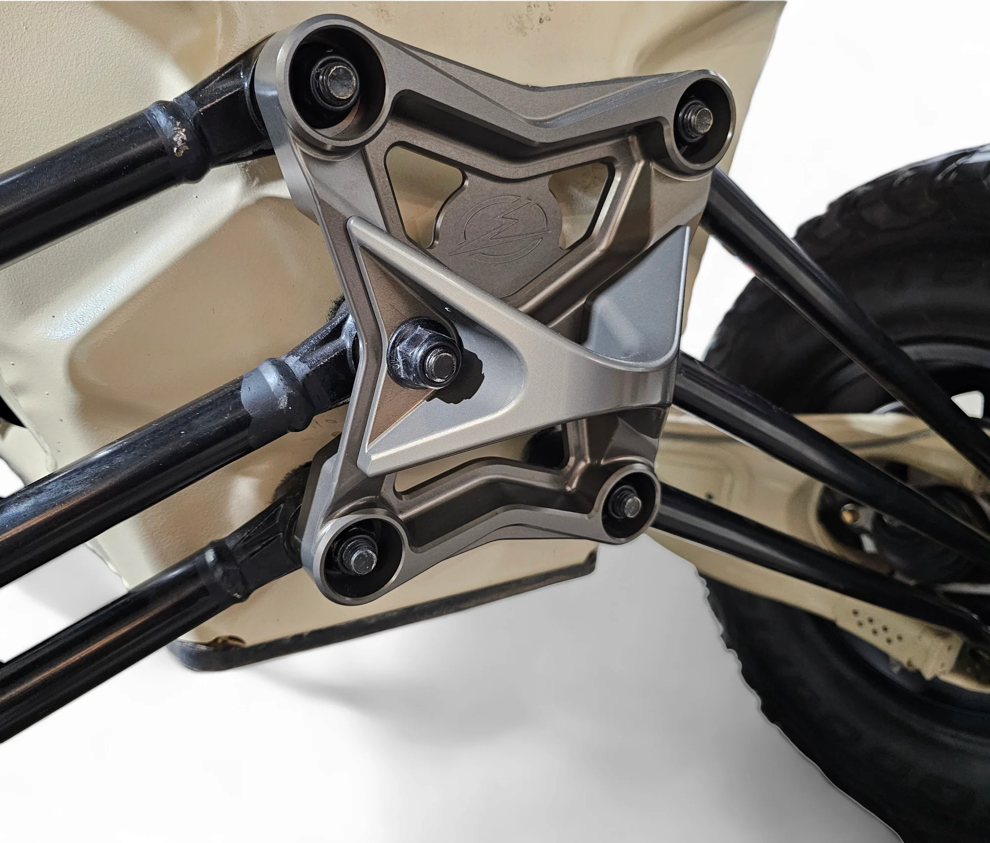 Can-Am Maverick X3 EOD Radius Rod Plate with Tow Hook - Reinforce & Protect - Image 2