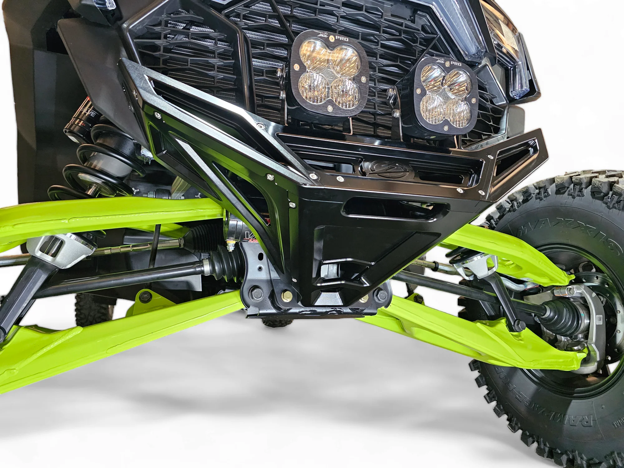 2022-2025 Polaris RZR Pro R, Pro S, Turbo R Machined Billet Front Winch Bumper (Black Anodize)