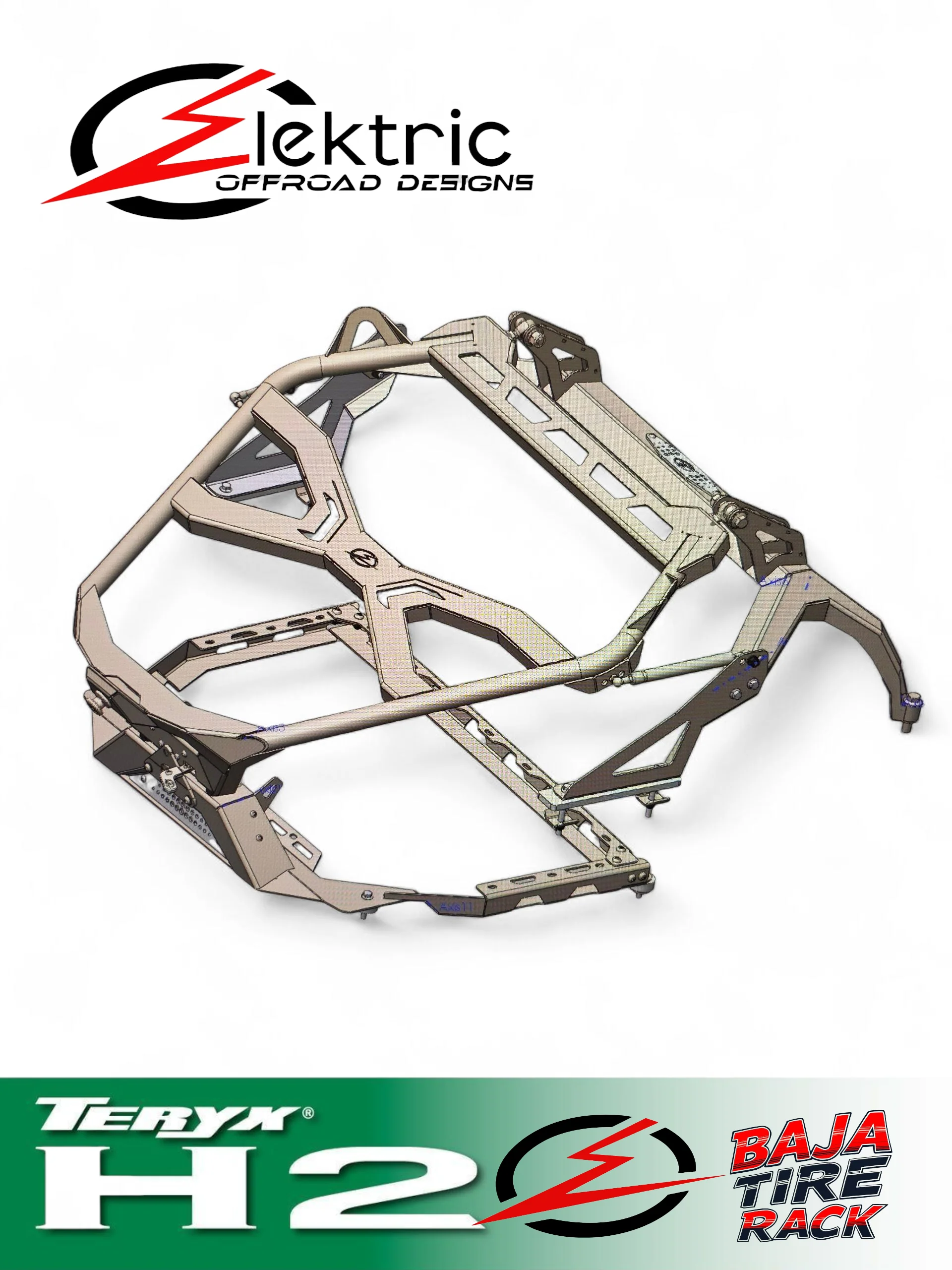 2026+ Kawasaki Teryx H2 Volt Baja Tire Rack - Image 5