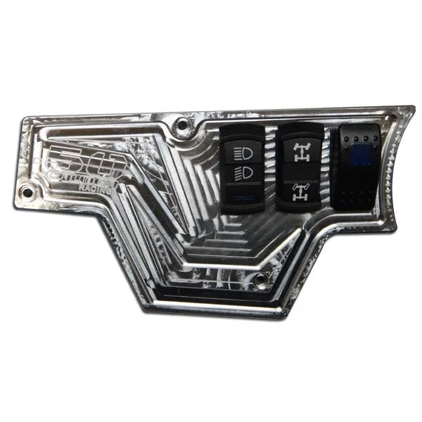 2pc XP 1000 6 Switch Dash Panel w/switches Silver - Image 2