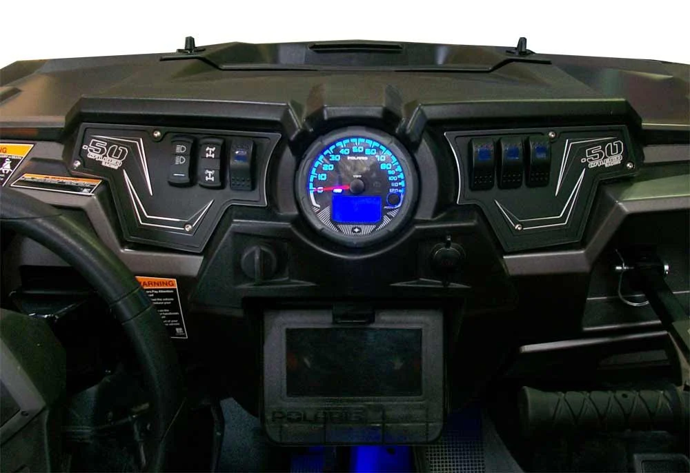 2pc XP1000 6 Switch Dash Panel w/ Switches Black - Image 5