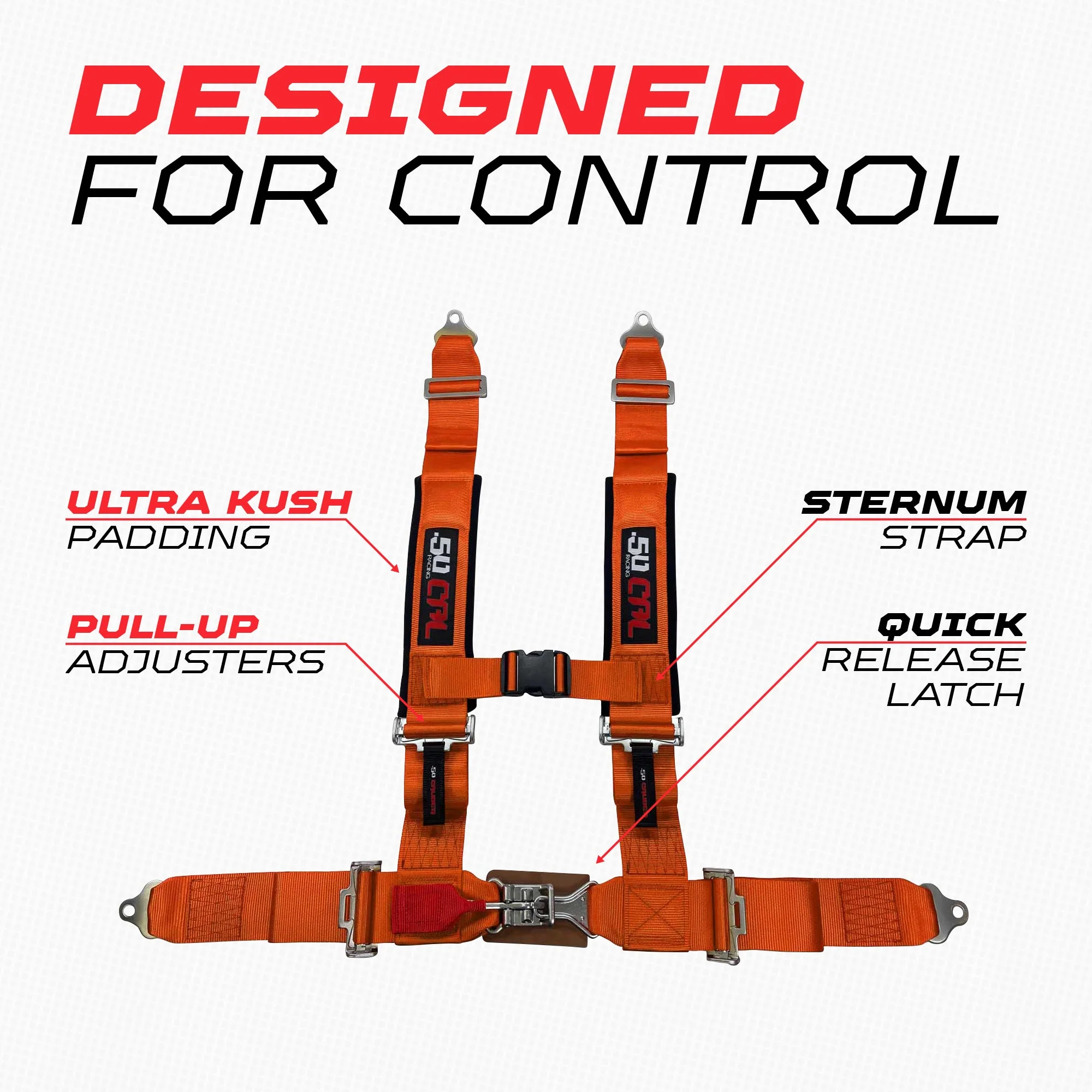 50 Caliber Racing 3" 4-Point UTV Harness | Latch & Link Quick Release | 9 Colors - Image 34