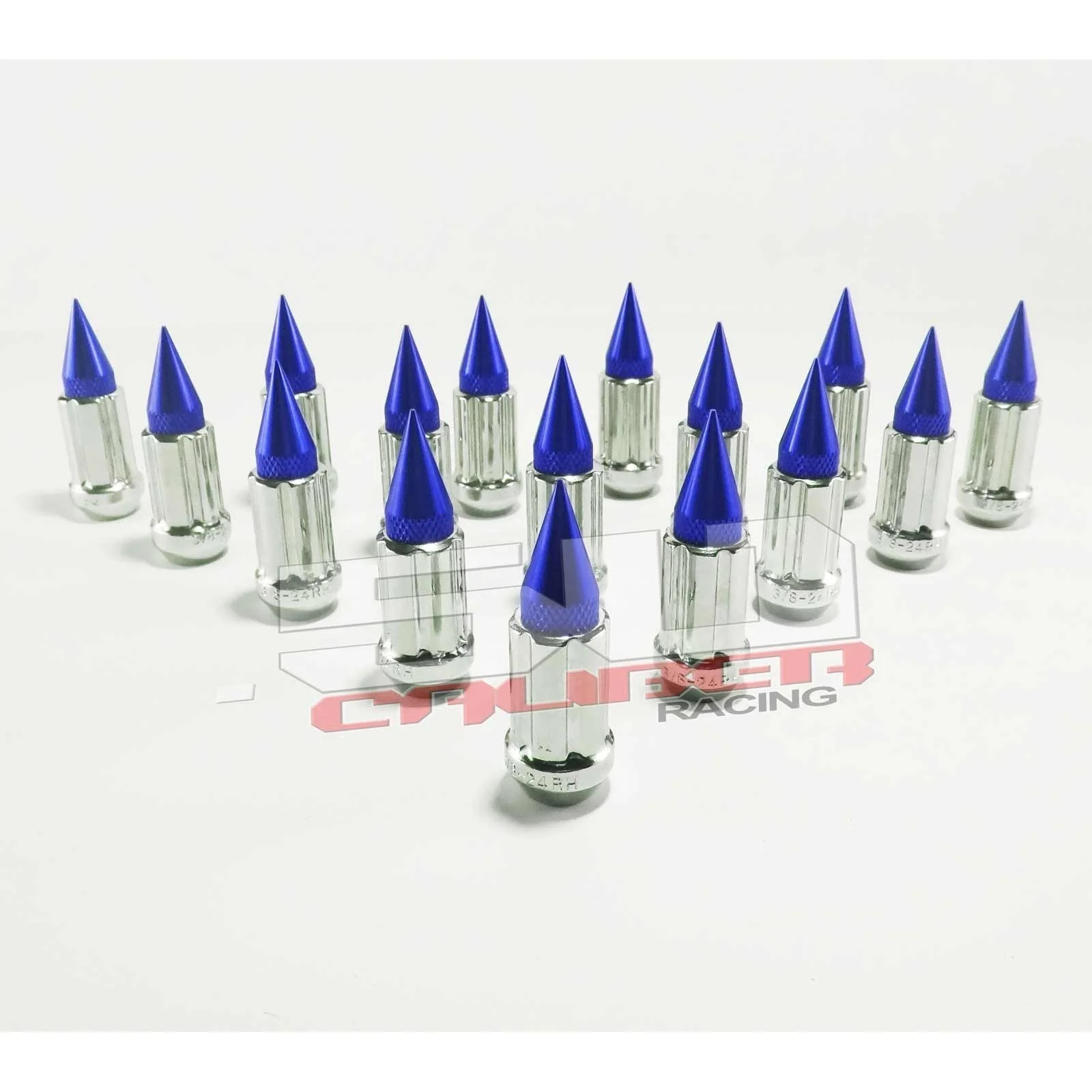 3/8 x 24 Chrome Spiked Lug Nuts - 16 Pack - Image 2