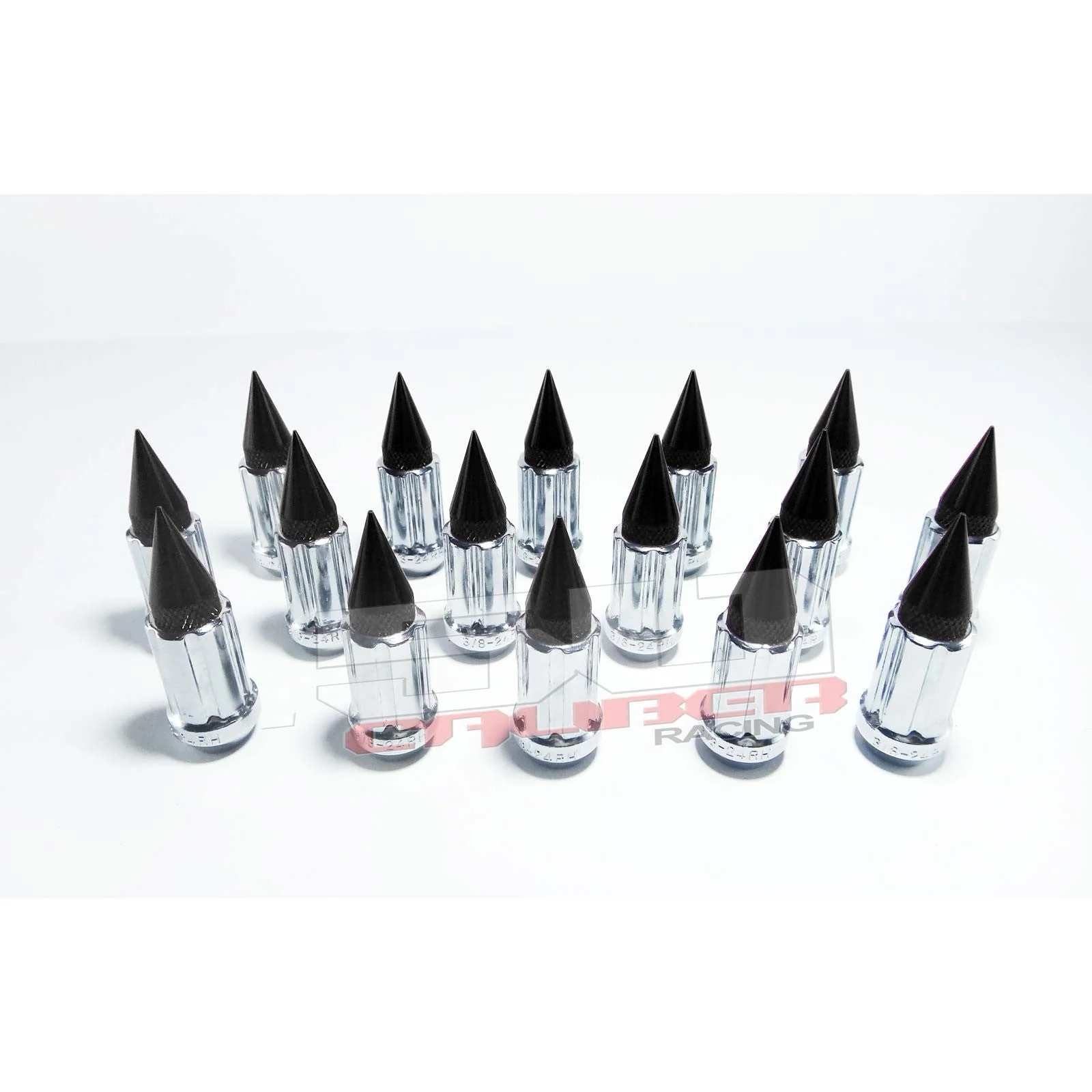3/8 x 24 Chrome Spiked Lug Nuts - 16 Pack - Image 6