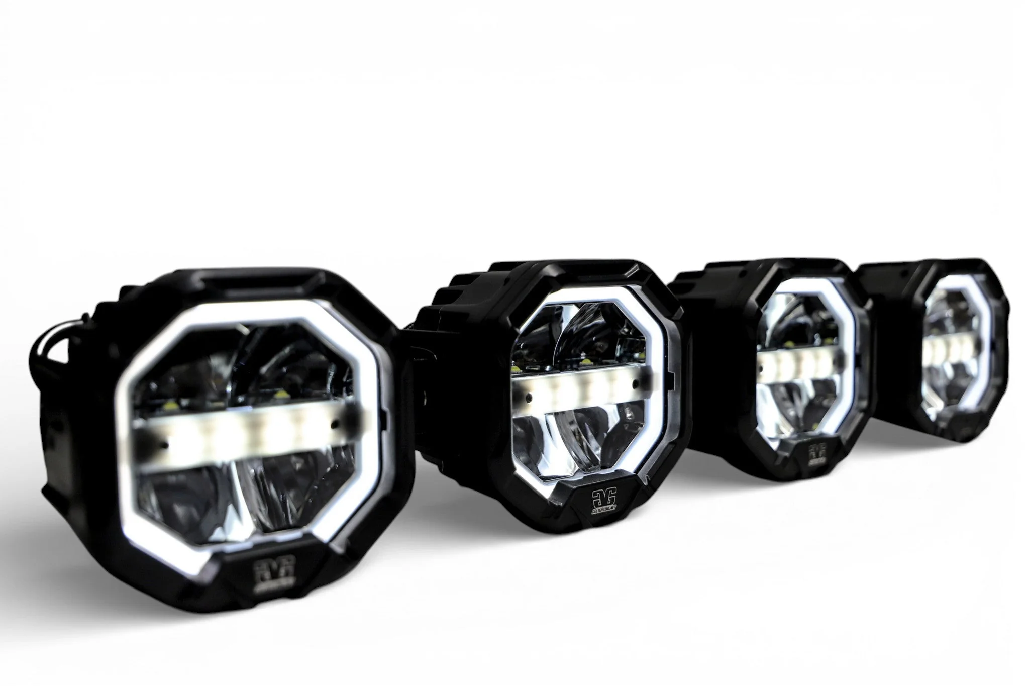 3 Light U-Con Interlocking Off Road LED Pod With Amber or White DRL Running Light - Image 3
