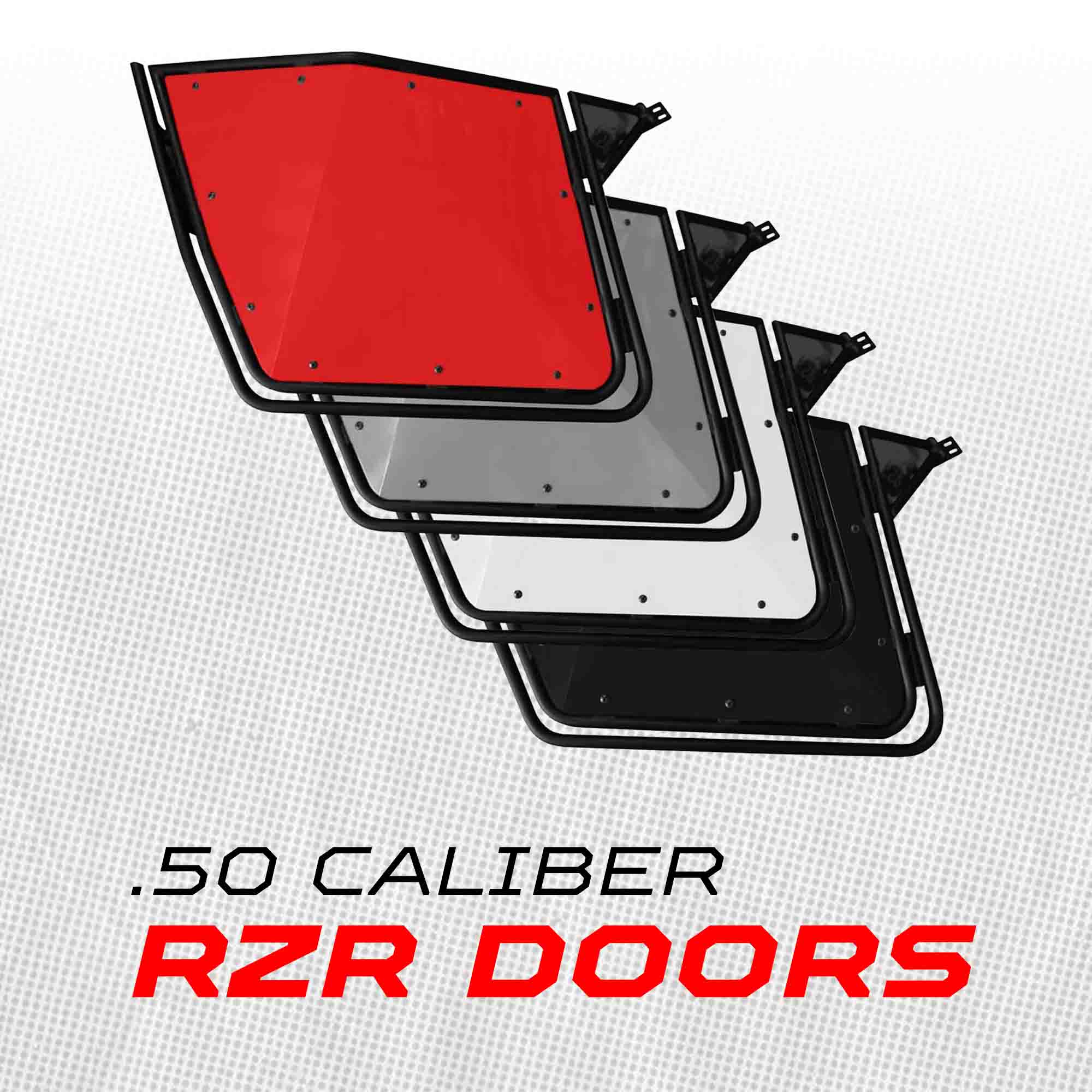 50 Caliber Racing RZR Doors with Slam Latches - Black Panel/Frame - Image 8