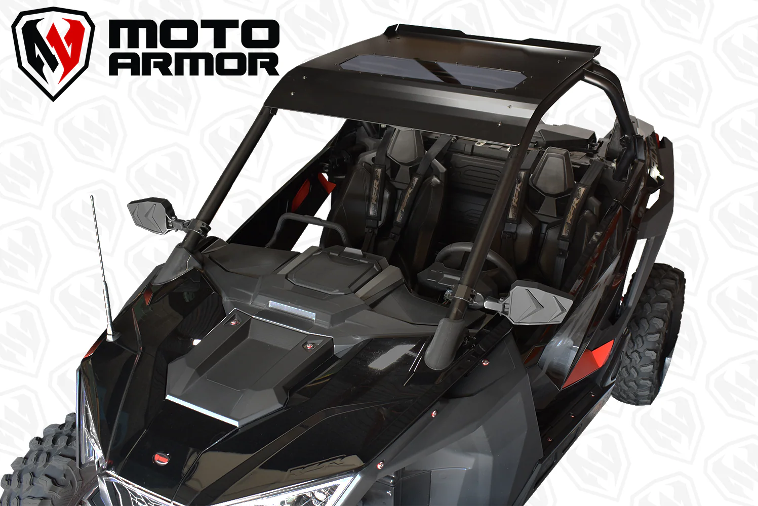 RZR PRO XP 2 & RZR TURBO R 2 Seat Aluminum Roof With Sunroof - Moto Armor - Image 6
