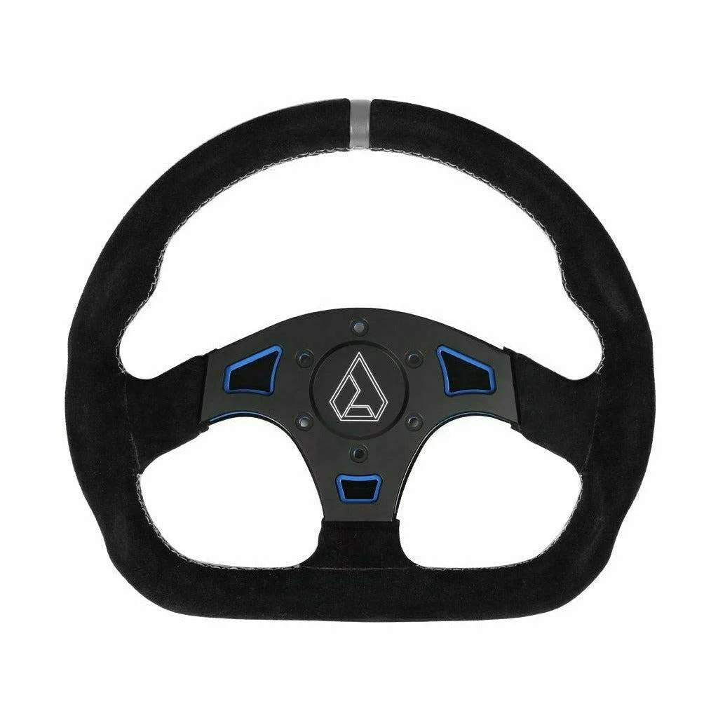 Ballistic "D" Suede UTV Steering Wheel - Enhanced Control + Stylish Comfort (Universal) - Image 3