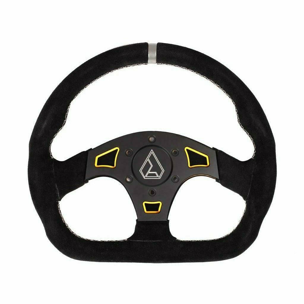 Ballistic "D" Suede UTV Steering Wheel - Enhanced Control + Stylish Comfort (Universal) - Image 5