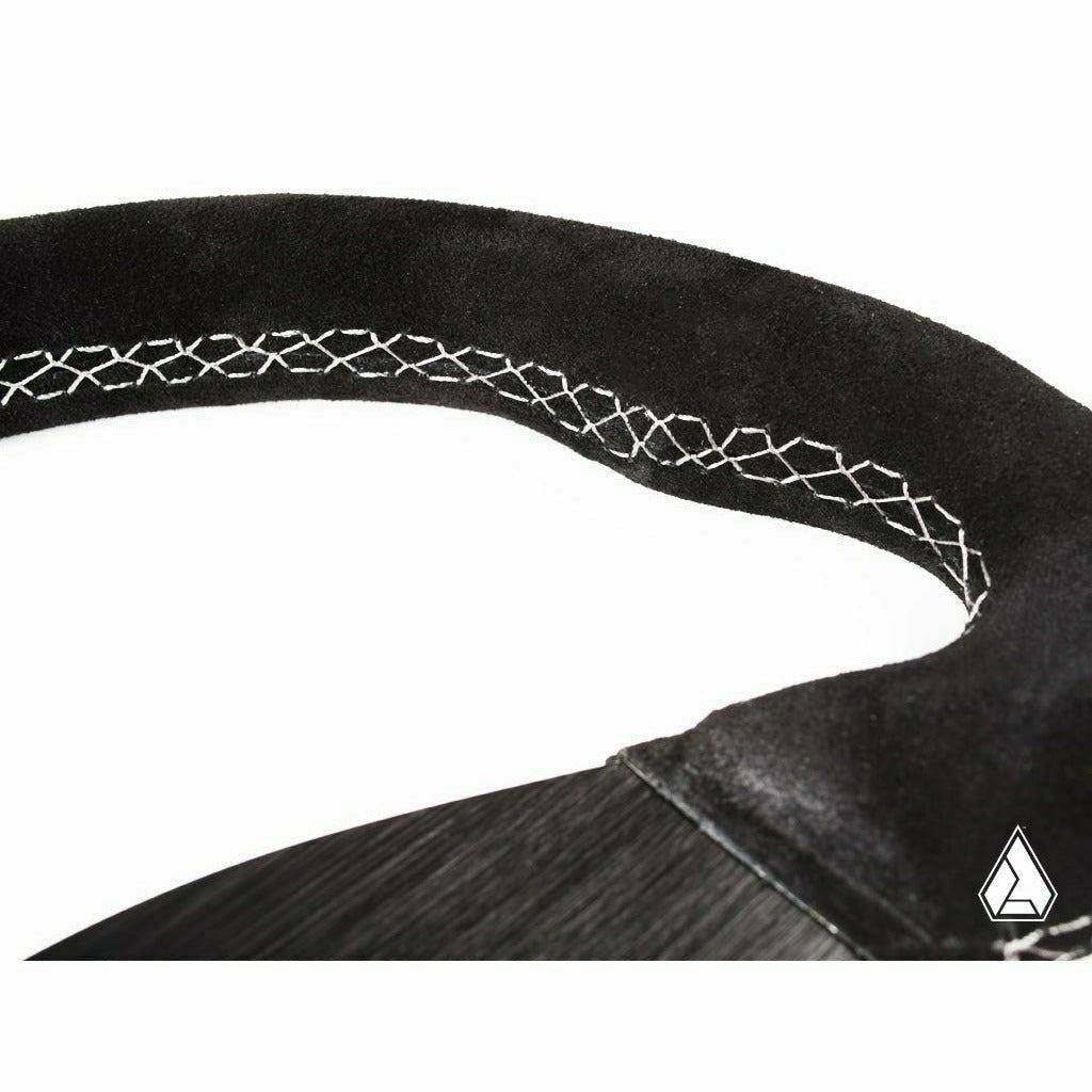 Ballistic "D" Suede UTV Steering Wheel - Enhanced Control + Stylish Comfort (Universal) - Image 6