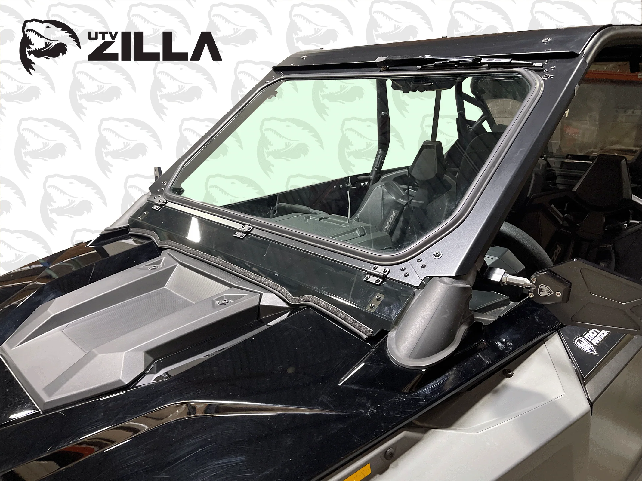 Black Vented Glass Windshield for RZR PRO/TURBO R - Safety + Durability (2020-2024) - Image 4
