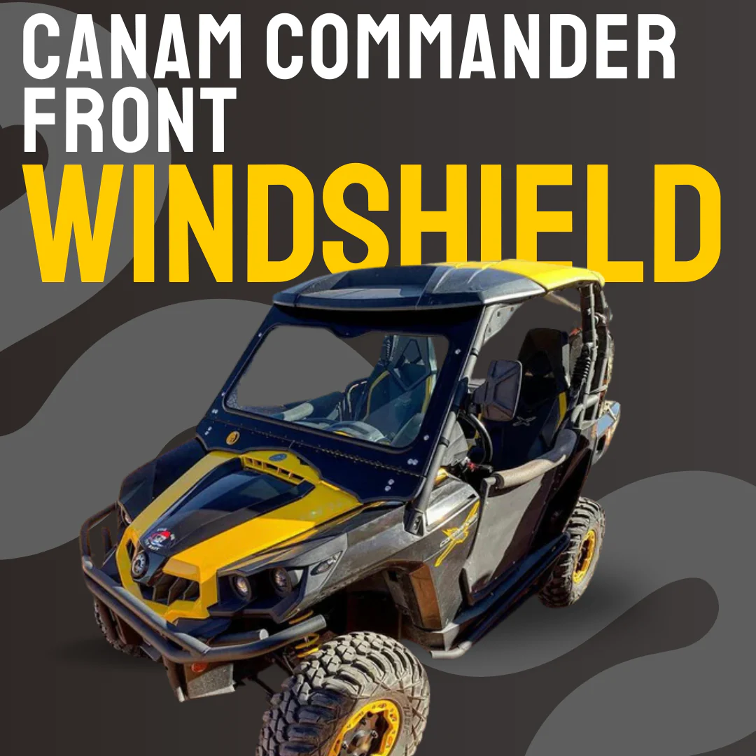 Dirt Warrior Can-Am Commander 2010-2020 Full Glass Windshield with Vents - Image 5