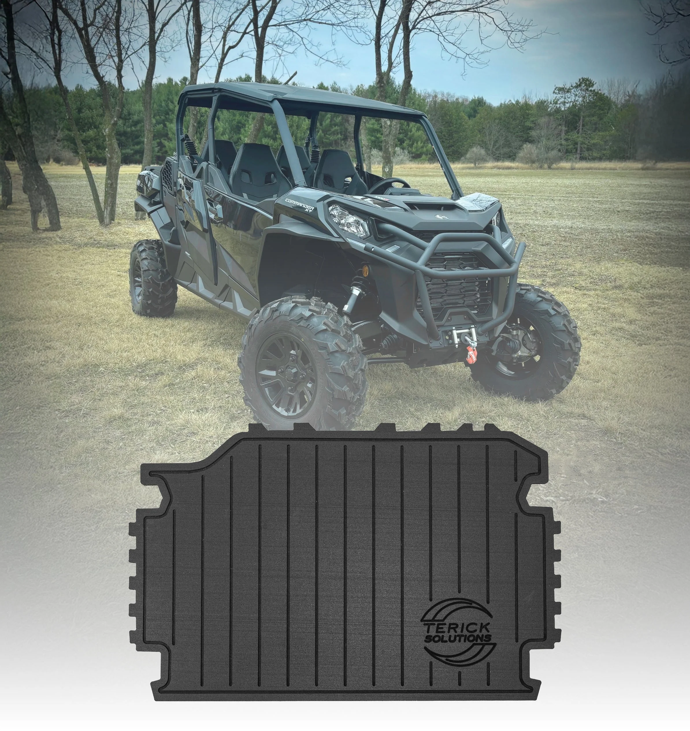 Can-Am Commander / Maverick Gen 2 Rubber Floor Mats - Custom Fit + Insulation (2021-2025) - Image 3