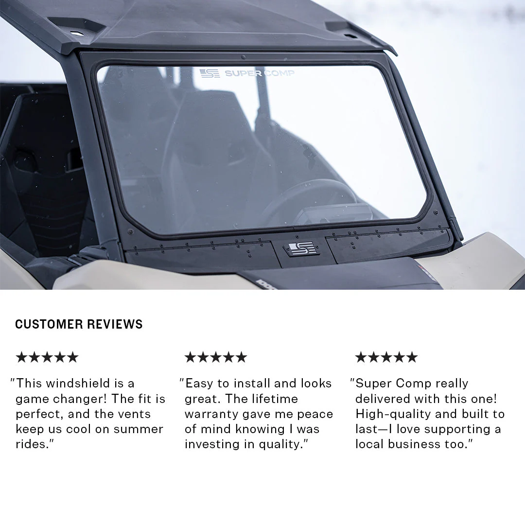 Can-Am Commander Vented Front Windshield - Image 4