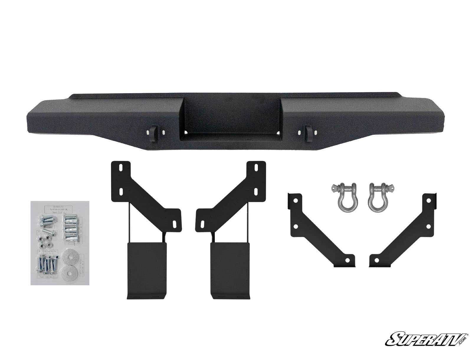 SuperATV Can-Am Defender Diamond Plate Rear Bumper - Heavy-Duty Protection + Winch Ready (2022+) - Image 2