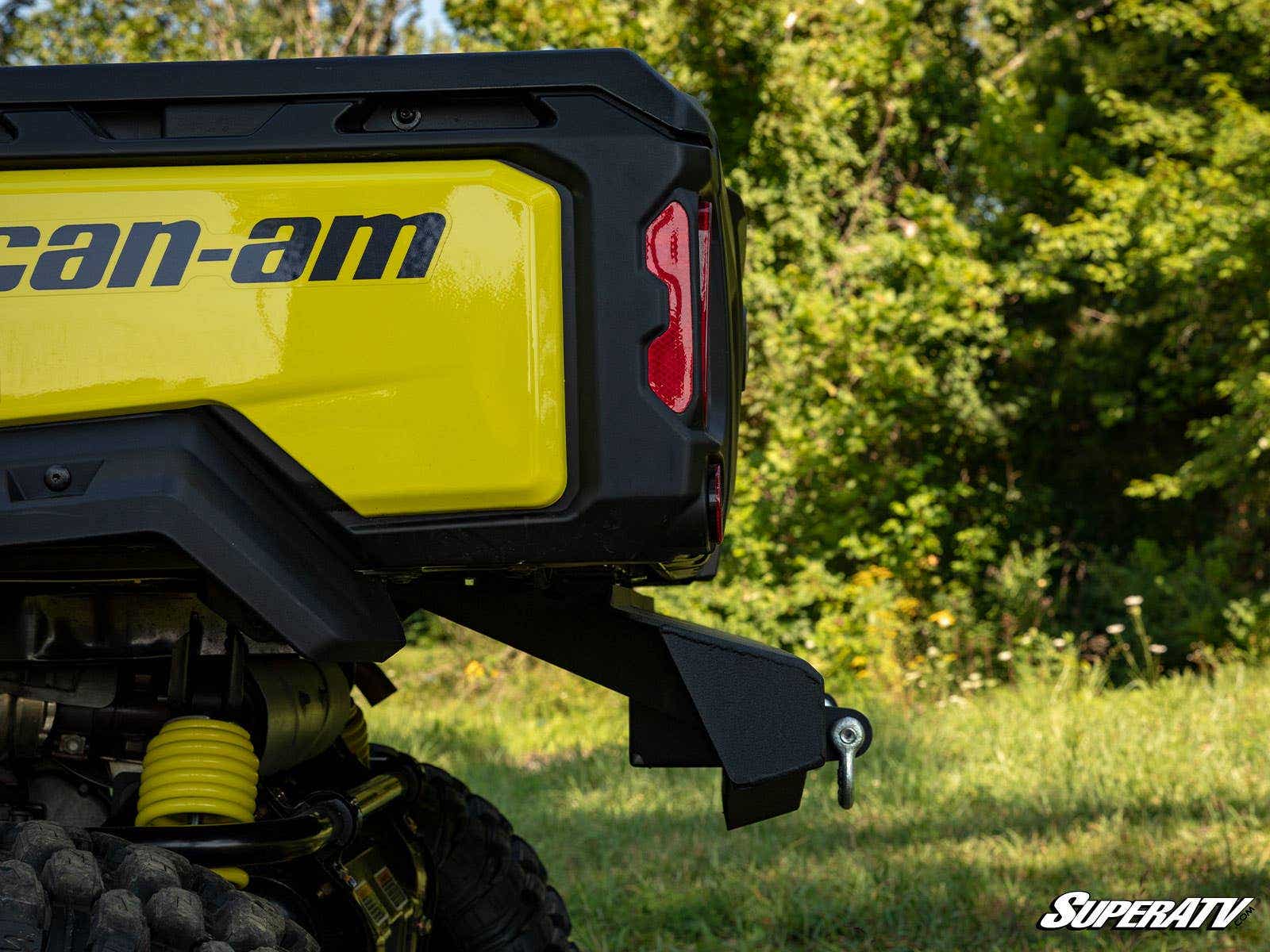 SuperATV Can-Am Defender Diamond Plate Rear Bumper - Heavy-Duty Protection + Winch Ready (2022+) - Image 4