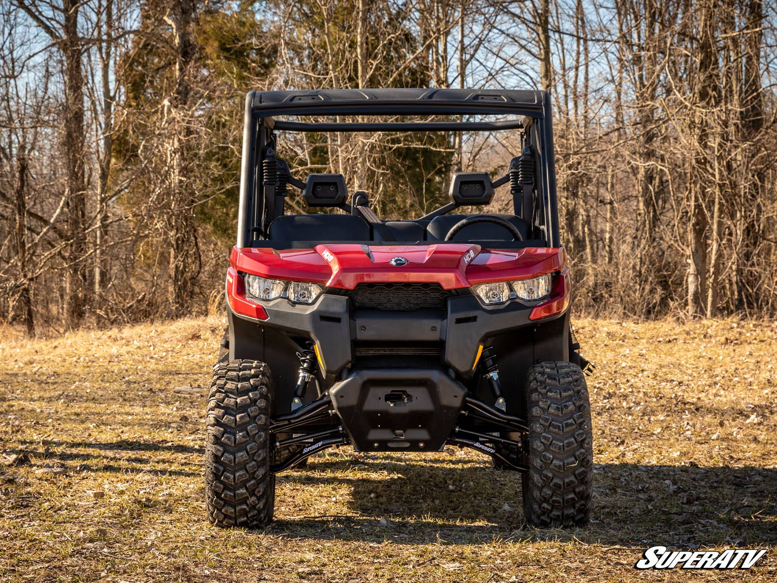 SuperATV Can-Am Defender HD9 High Clearance 2" Forward Offset A-Arms - Increased Ground Clearance + Room for Bigger Tires (2022+) - Image 2