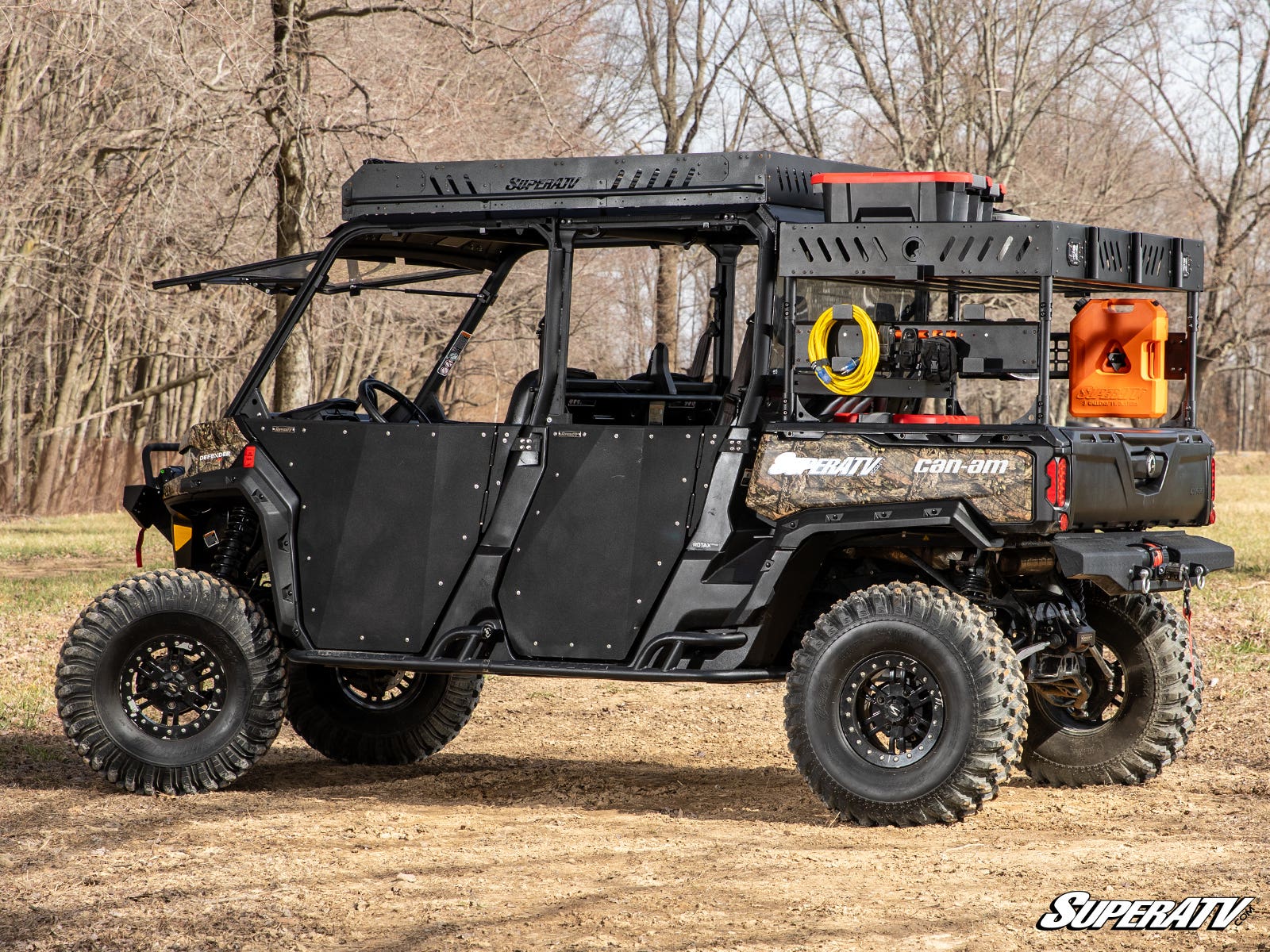 SuperATV Can-Am Defender MAX Outfitter Bed Rack - Versatile Storage + Durable Build (2017+) - Image 3