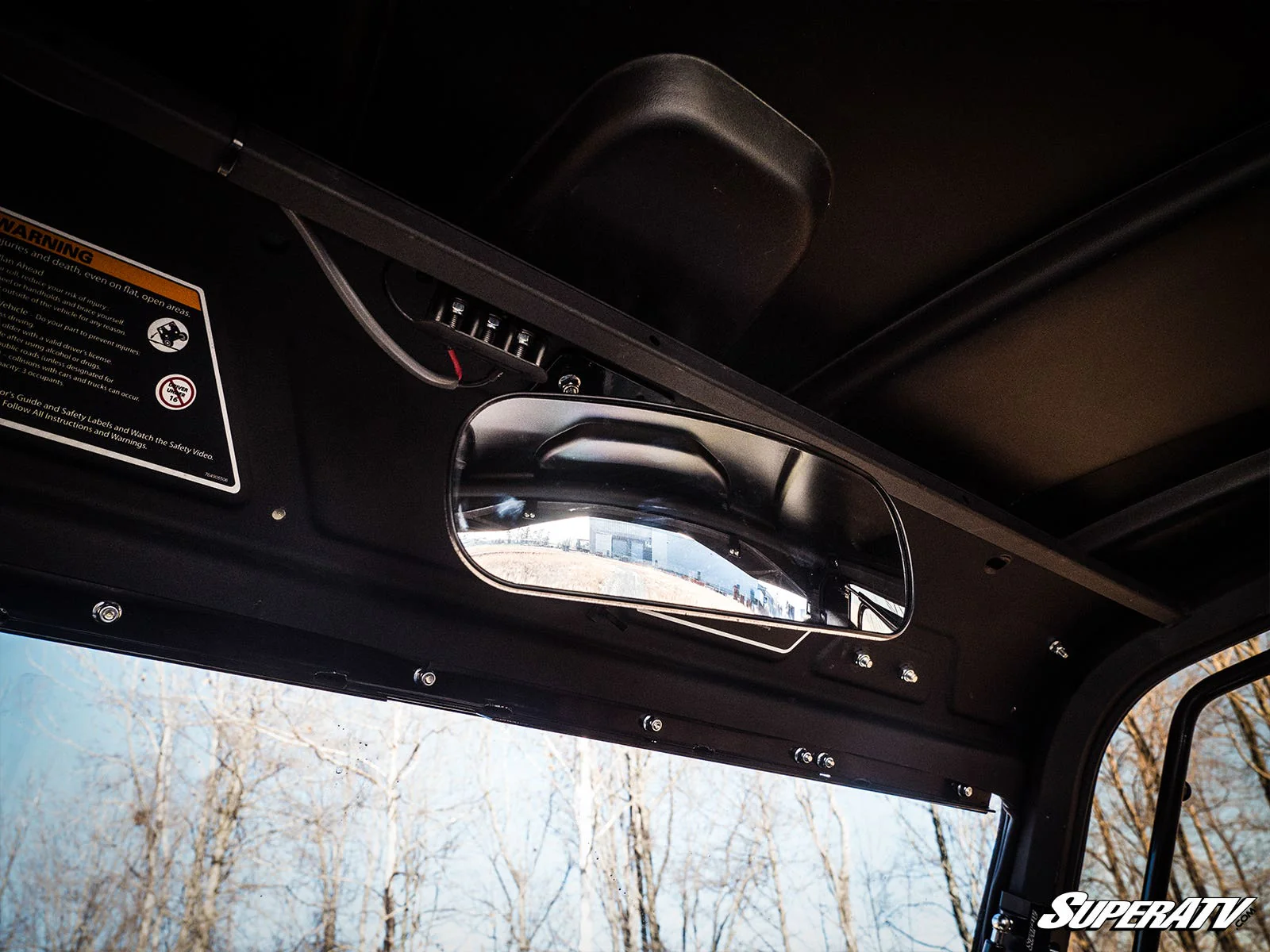 SuperATV Can-Am Defender Rear View Mirror - Wide-Angle Visibility + Adjustable (2022+) - Image 2