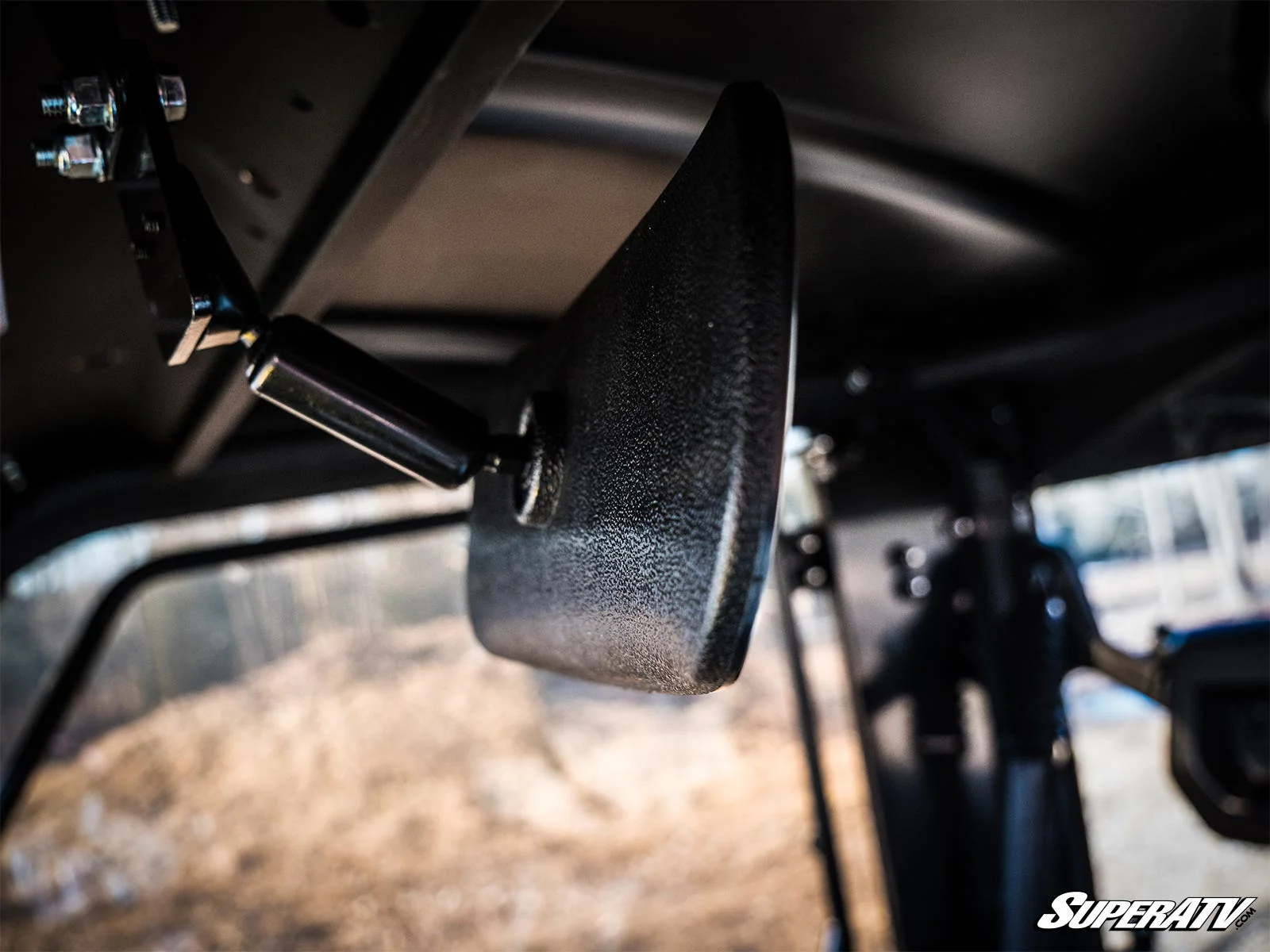 SuperATV Can-Am Defender Rear View Mirror - Wide-Angle Visibility + Adjustable (2022+) - Image 4