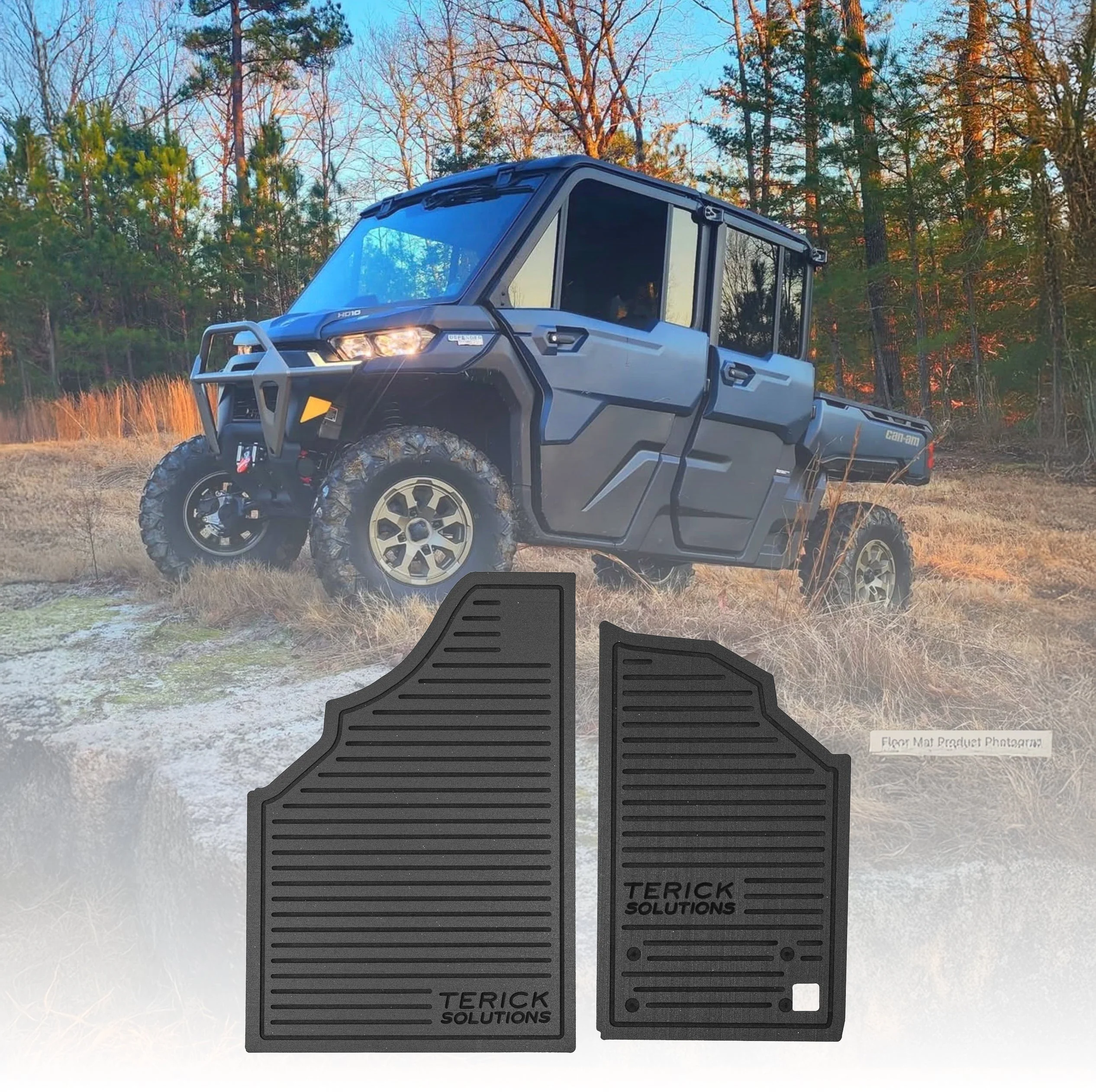 Can-Am Defender Rubber Floor Mats - Custom Fit + Insulation (2016-2025) - Image 2