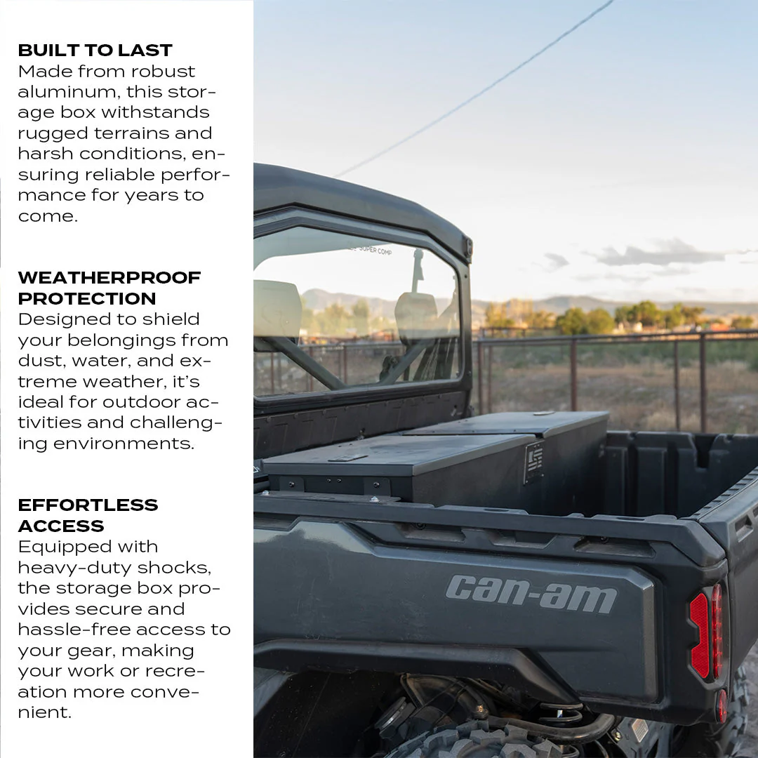 Can-Am Defender UTV Storage Box - Durable + Weatherproof (2016+) - Image 3