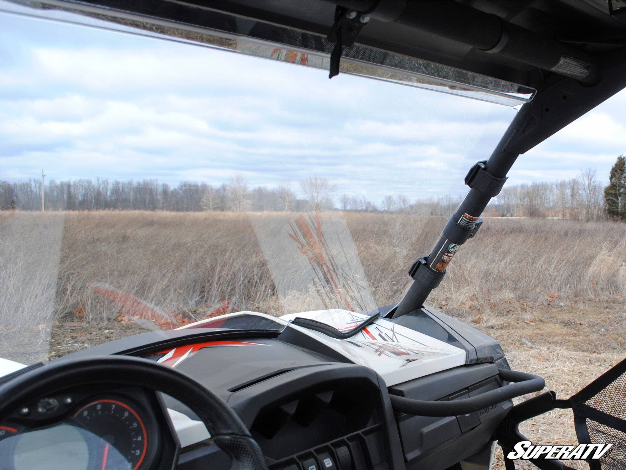 SuperATV Can-Am Maverick Scratch-Resistant Full Windshield - Superior Protection + UV Resistance (2013-2018) - Image 6