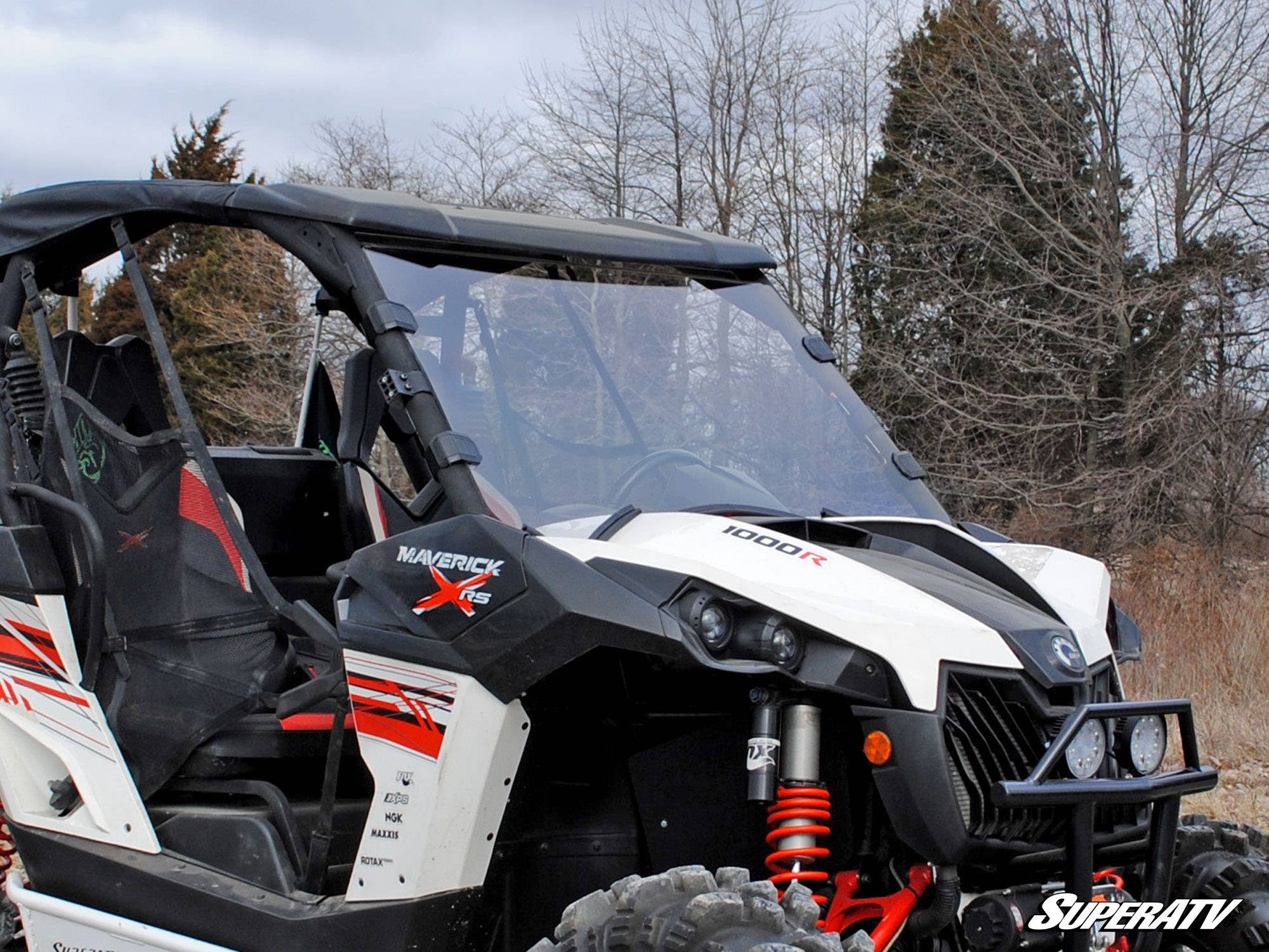 SuperATV Can-Am Maverick Scratch-Resistant Full Windshield - Superior Protection + UV Resistance (2013-2018) - Image 7