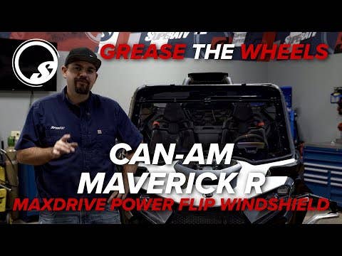SuperATV Can-Am Maverick R MaxDrive Power Flip Windshield - Adjustable & Durable (2024+) - Image 13