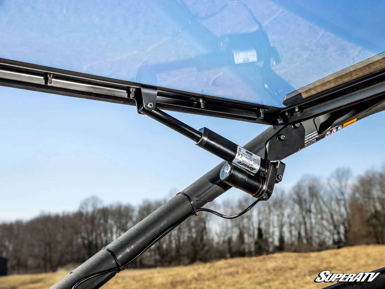 SuperATV Can-Am Maverick R MaxDrive Power Flip Windshield - Adjustable & Durable (2024+) - Image 8