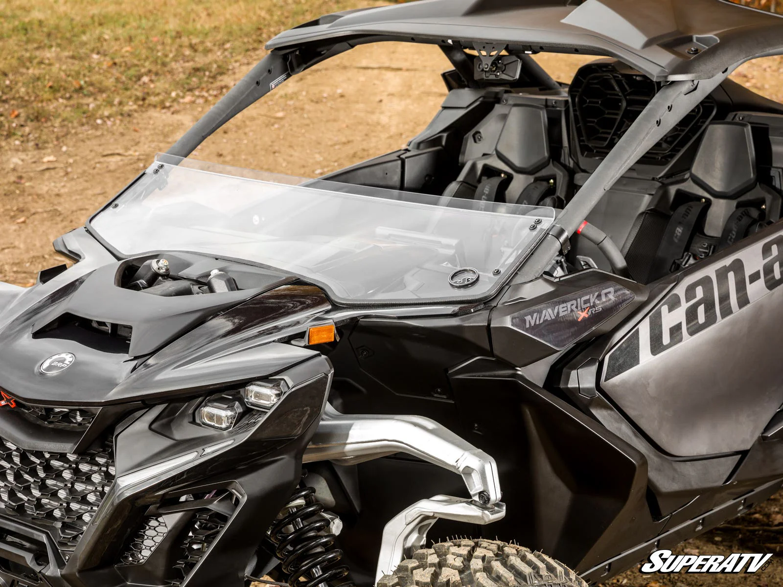 SuperATV Can-Am Maverick R Half Windshield - Scratch-Resistant + Durable (2024+) - Image 3