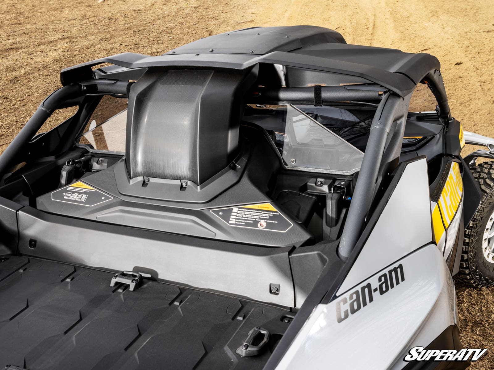 SuperATV Can-Am Maverick R Scratch-Resistant Rear Windshield - Unmatched Durability + Dust Protection (2024+) - Image 4