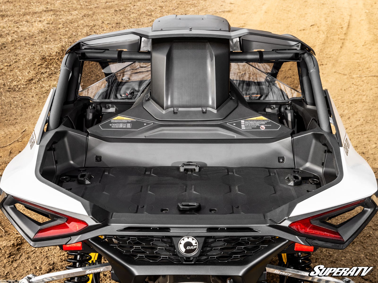 SuperATV Can-Am Maverick R Scratch-Resistant Rear Windshield - Unmatched Durability + Dust Protection (2024+) - Image 5
