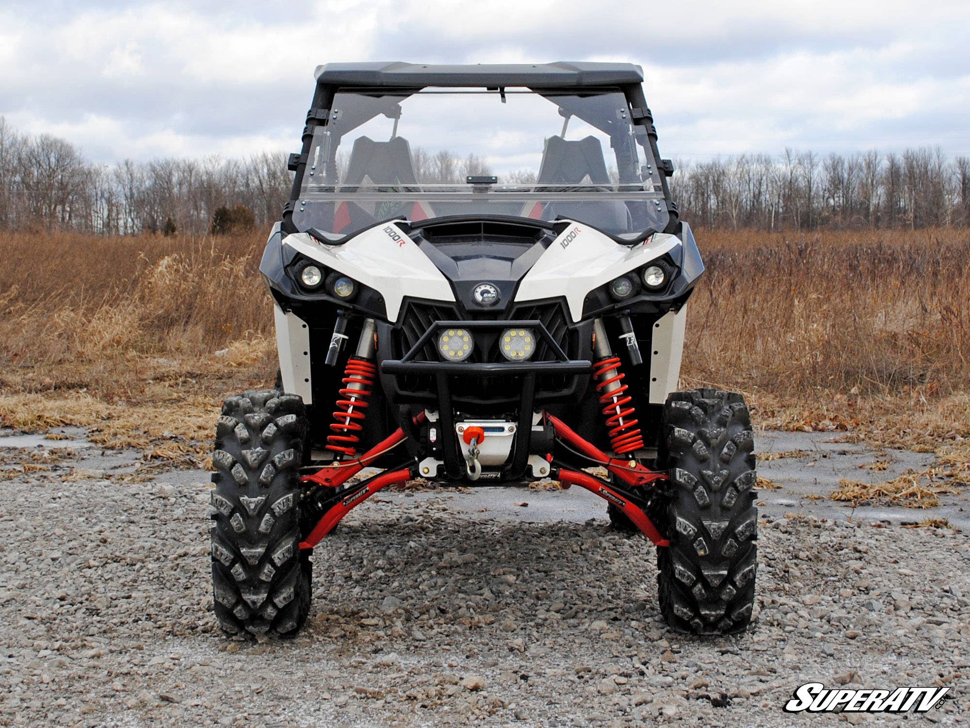 SuperATV Can-Am Maverick Scratch Resistant Flip Windshield - Year-Round Versatility + Superior Durability (2013-2018, Max, Turbo Models) - Image 5
