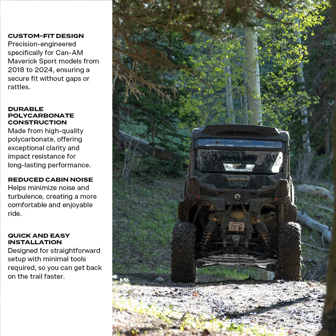 Can-Am Maverick Sport Tinted Rear Windshield - Image 3