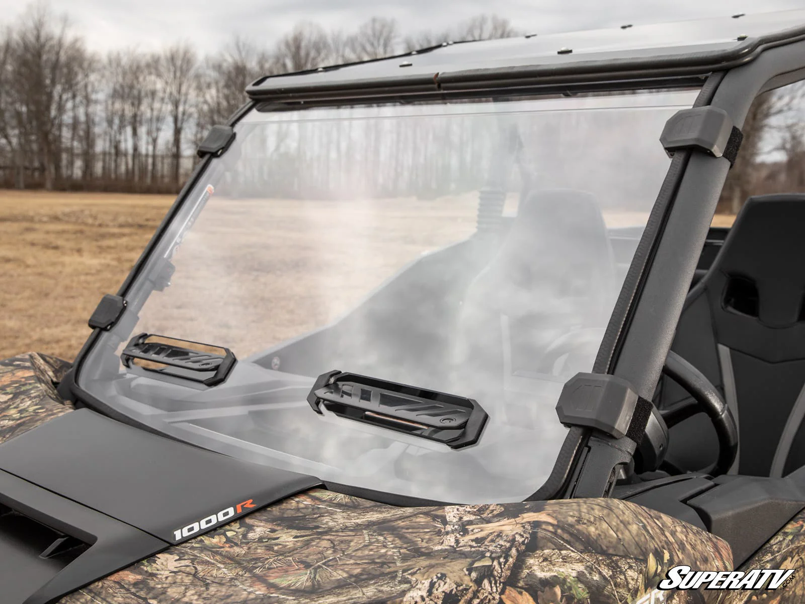 SuperATV Can-Am Maverick Trail Vented Full Windshield - Image 4
