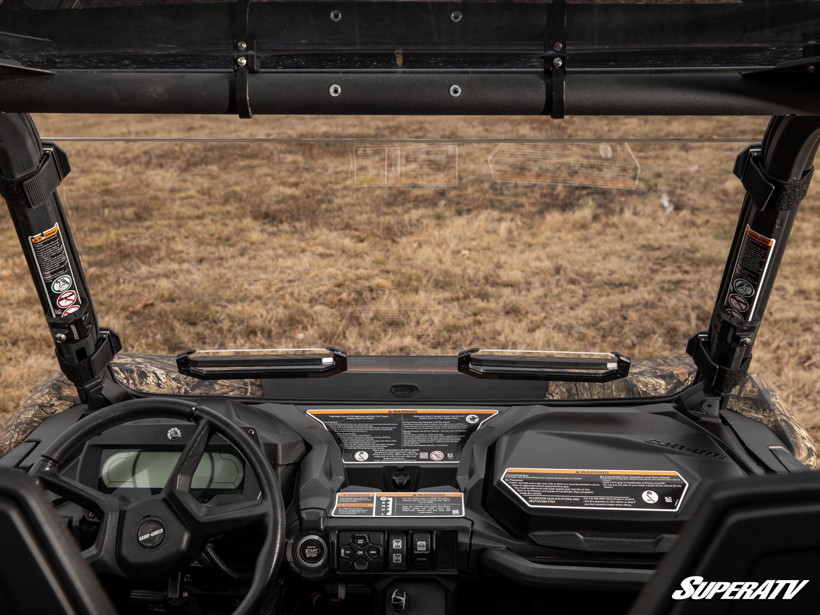 SuperATV Can-Am Maverick Trail Vented Full Windshield - Image 8