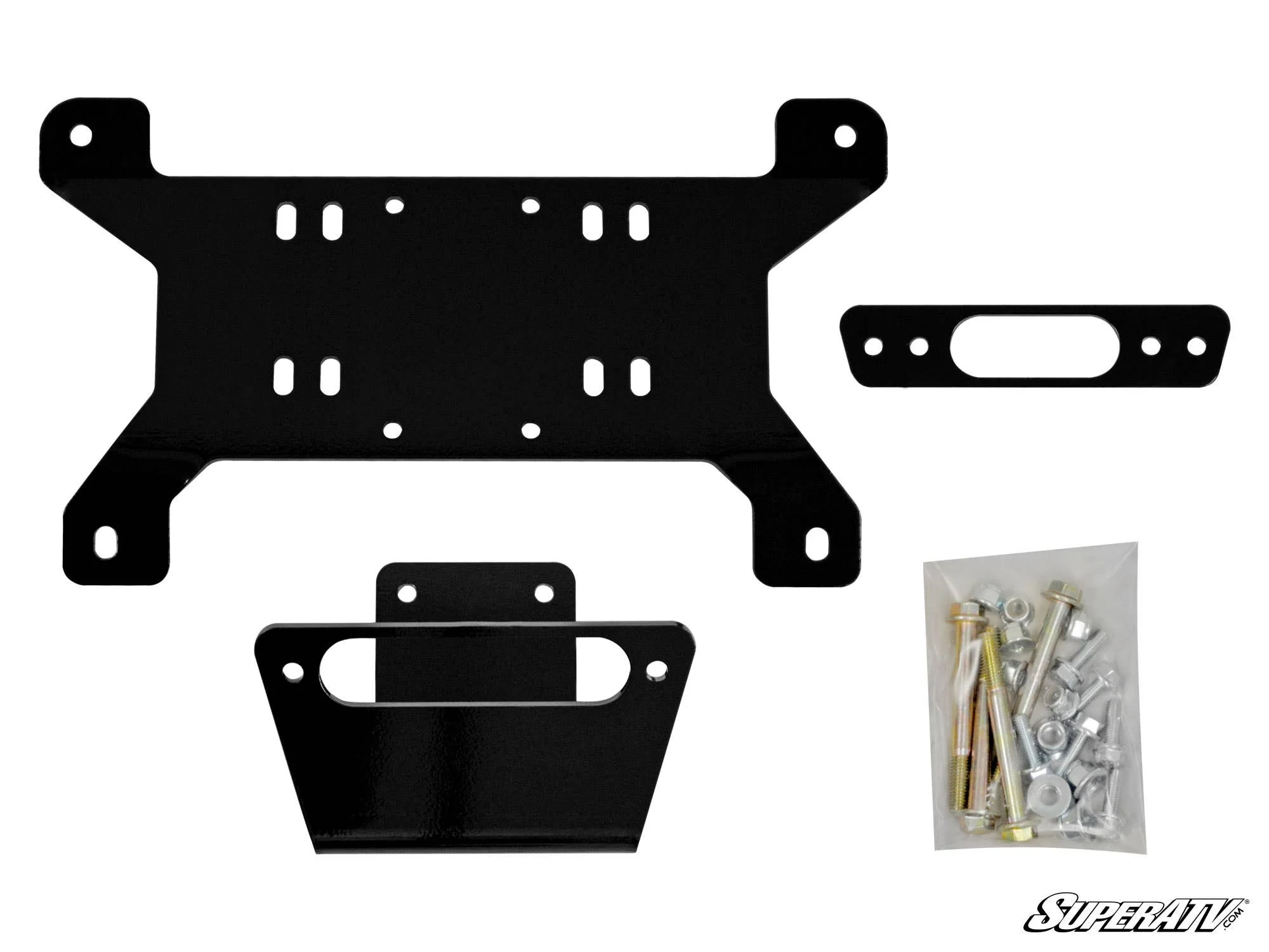 SuperATV Can-Am Maverick Winch Mounting Plate - Heavy-Duty Strength + Easy Installation (2013+)