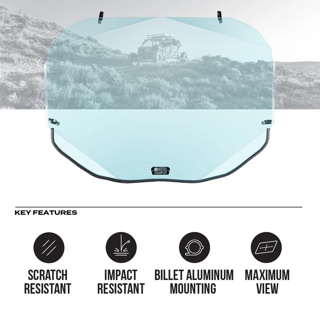 Can-Am Maverick X3 Polycarbonate Full Front Windshield - Image 2