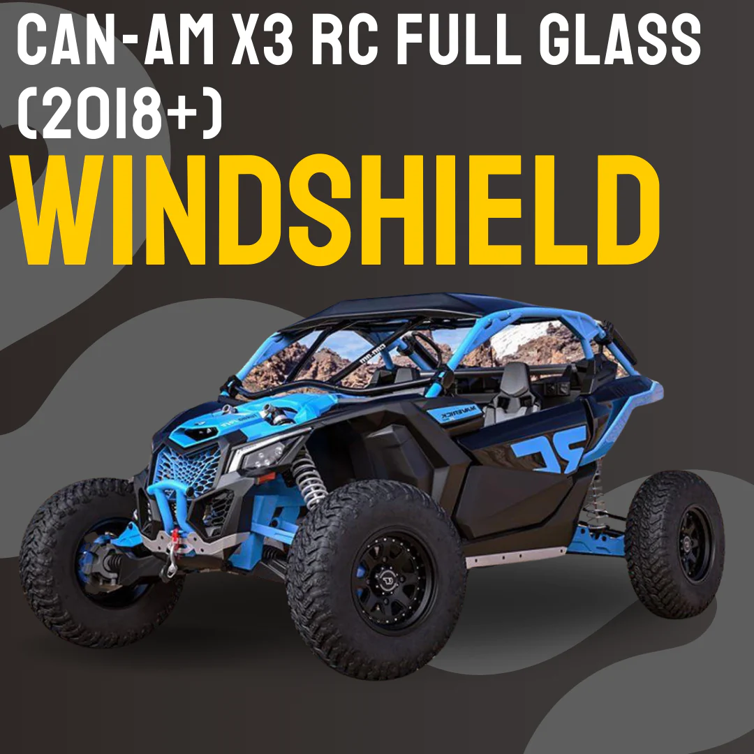 Dirt Warrior Can-Am Maverick X3 RC 2018+ Full Glass Windshield with Vents | DOT Safety Glass & Aluminum Frame - Image 6