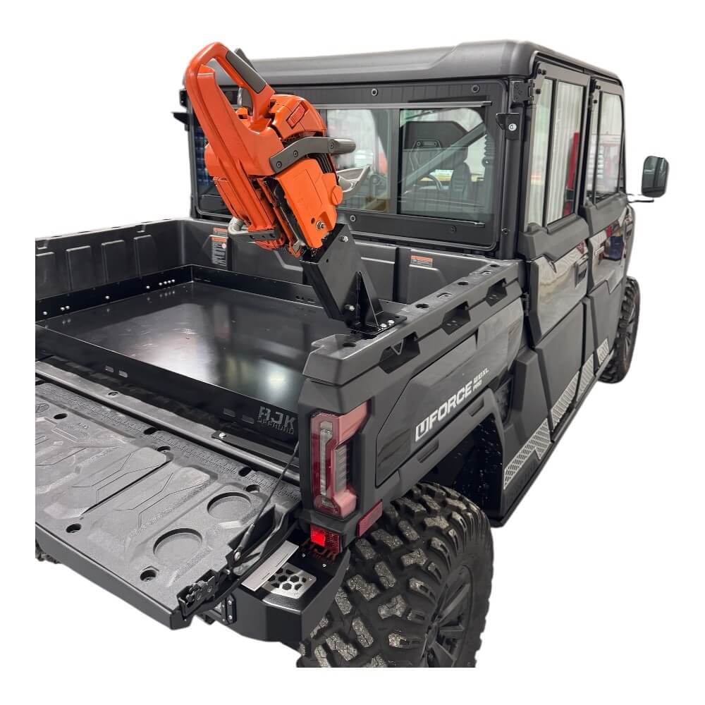CF Moto UForce U10 Chainsaw Mount - Heavy Duty + Easy Install (Fits Bed Rail) - Image 4