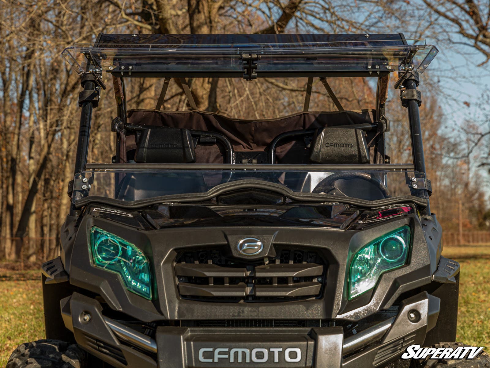 SuperATV CFMOTO UForce 500 Scratch-Resistant Flip Windshield - Image 3